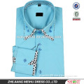 new 100% cotton men's contrast collar double collar contrast cuffs long sleeve dress shirt